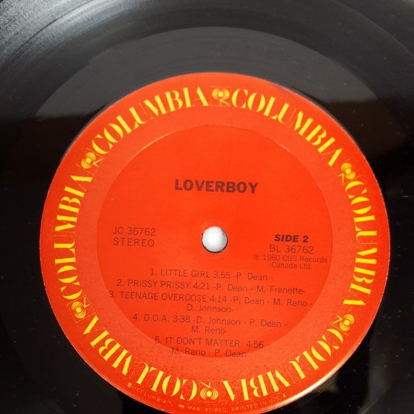 Media Loverboy Self Titled Vintage 198 Vinyl Lp Record Columbia Jc